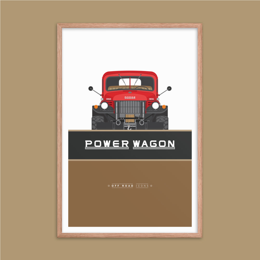 Power Wagon, terra red - Matte Framed poster