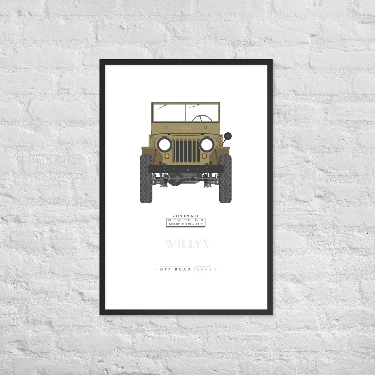 Willys, harvest tan - Matte Framed poster