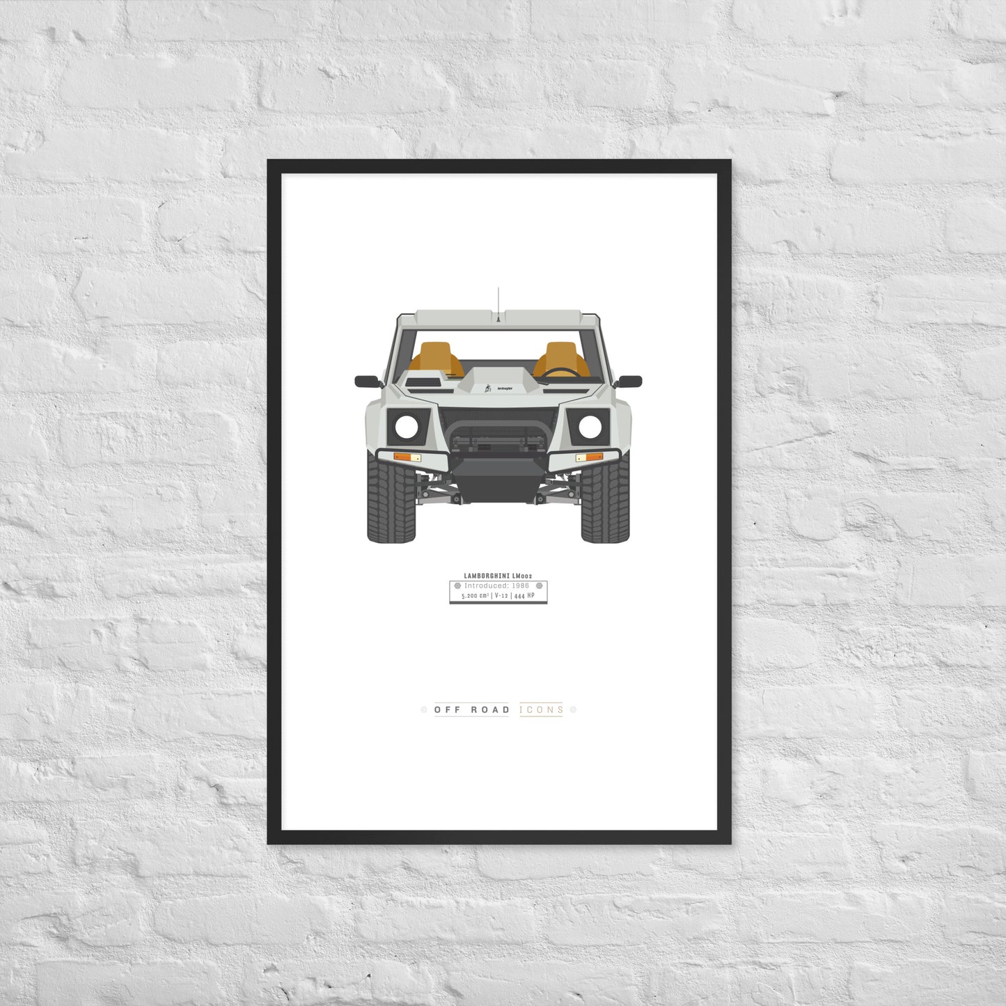 LM002, bianco isis - Matte Framed poster