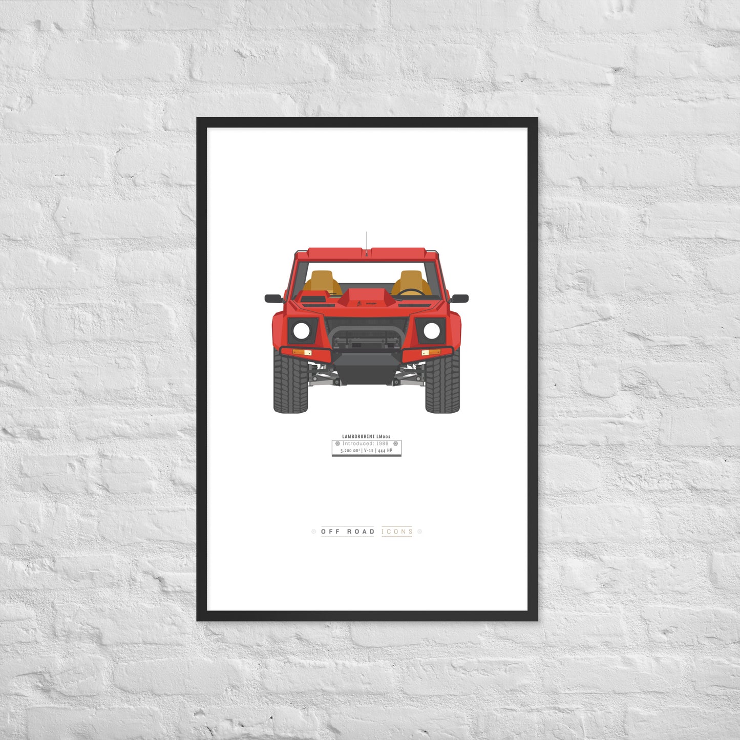 LM002, rosso diablo - Matte Framed poster