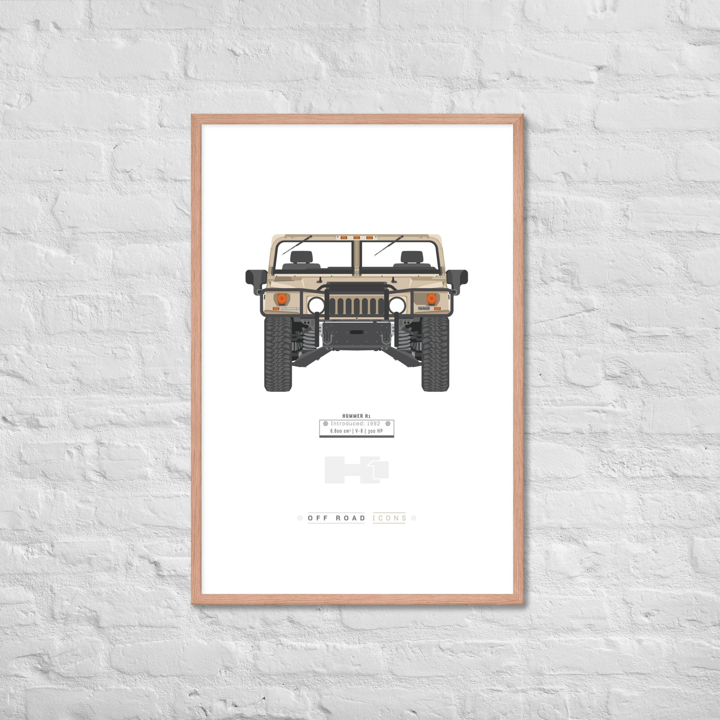 H1, desert - Matte Framed poster