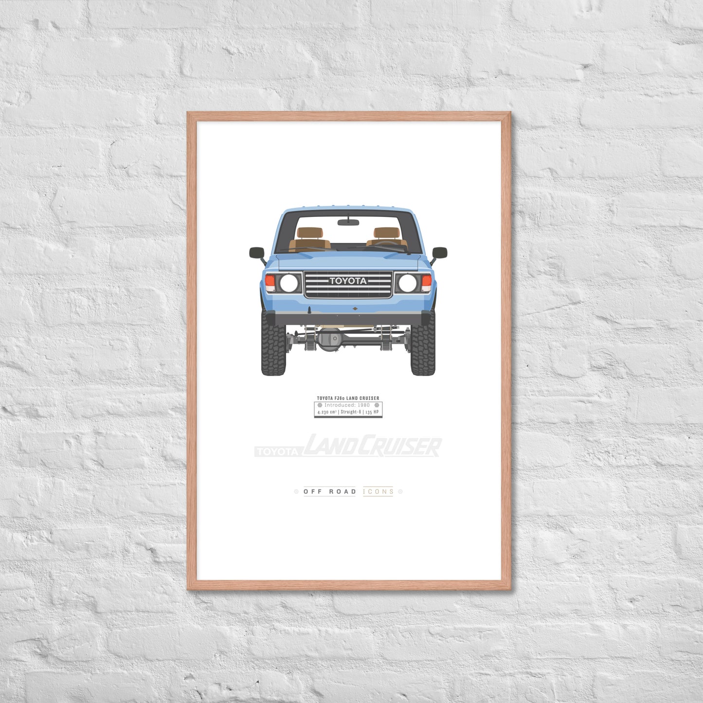 FJ60, dione blue - Matte Framed poster