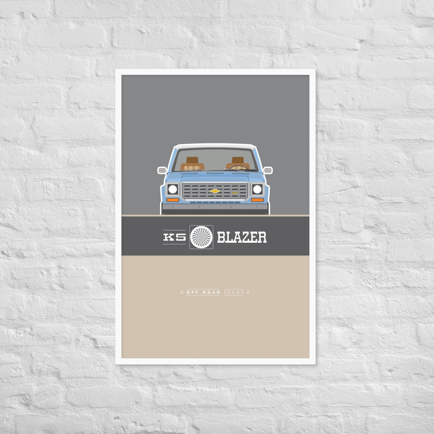 K5 Blazer, arctic blue - Framed poster