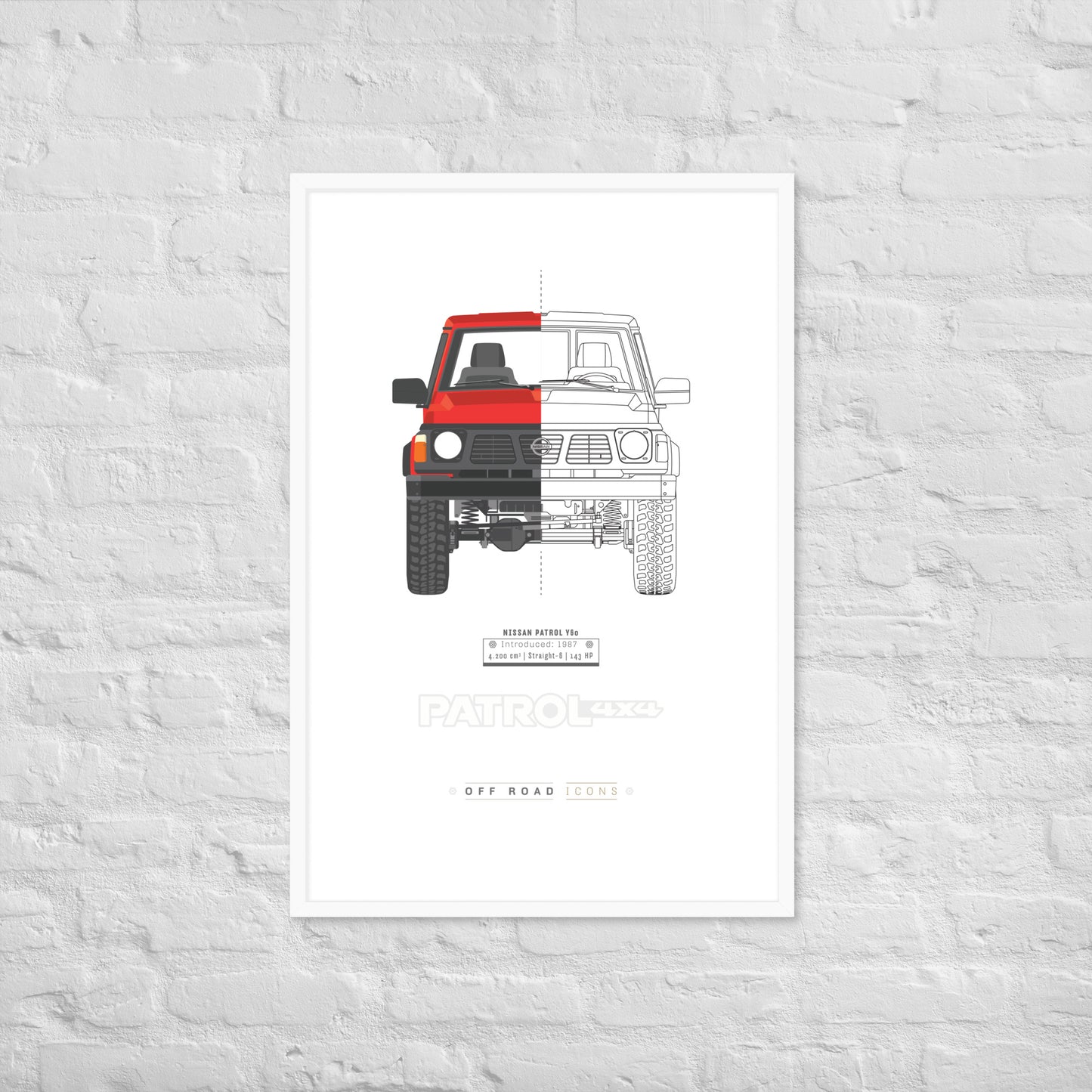 Patrol Y60, split view - Matte Framed poster