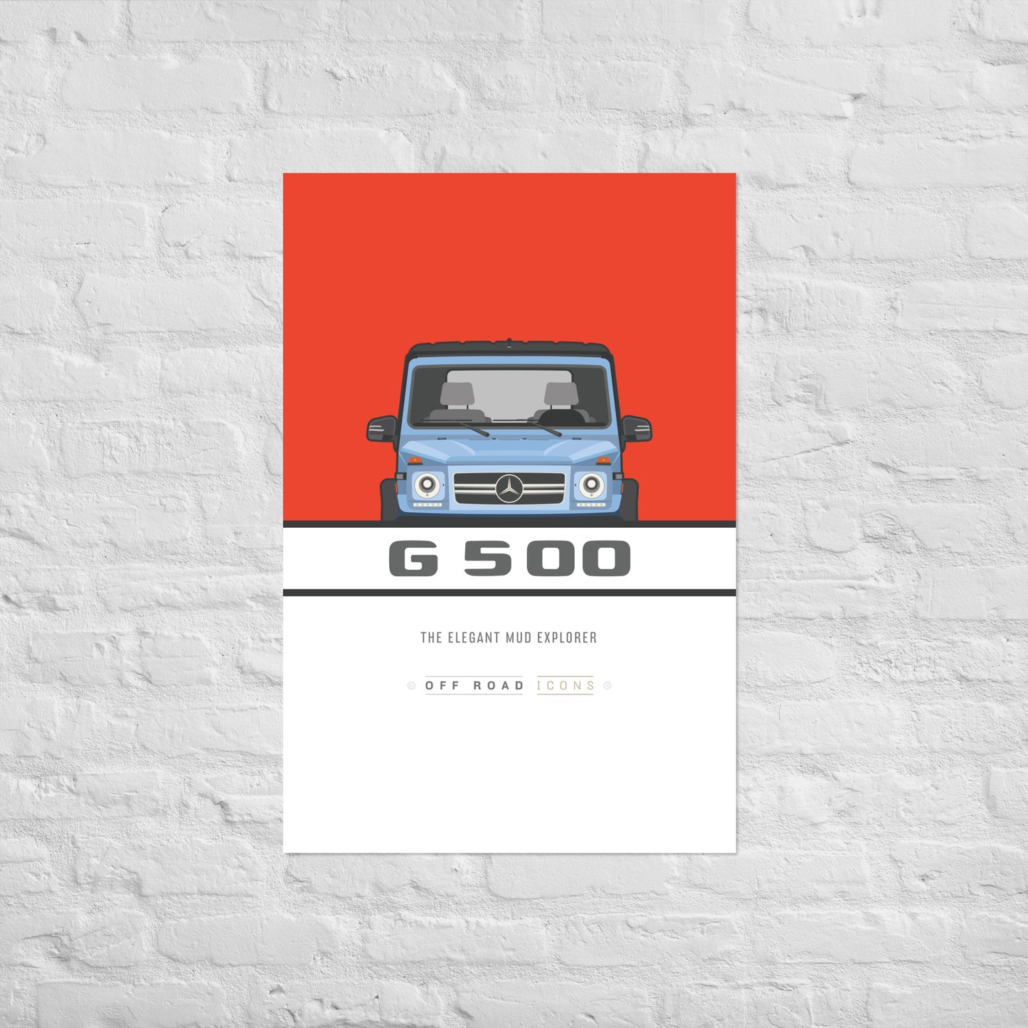 G500, flame red & blue - Matte Poster