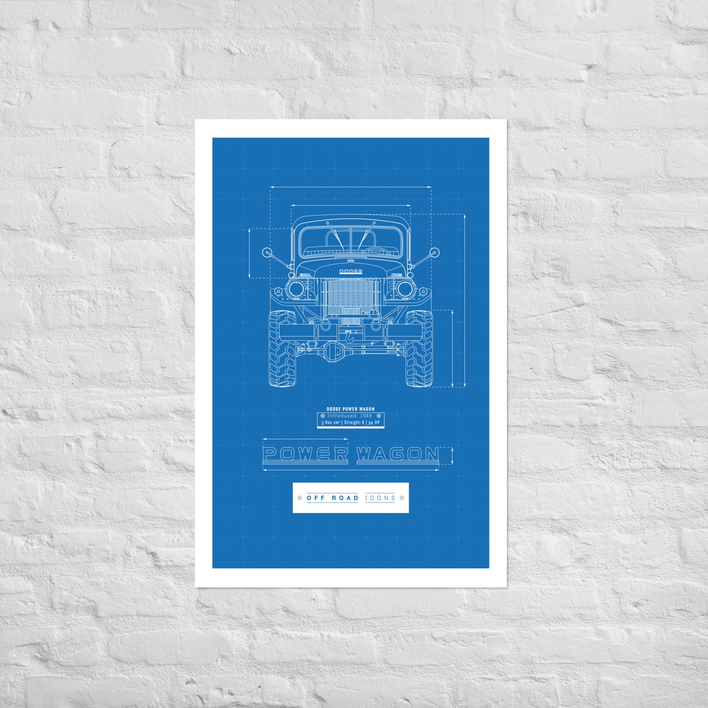 Power Wagon, blueprint - Poster