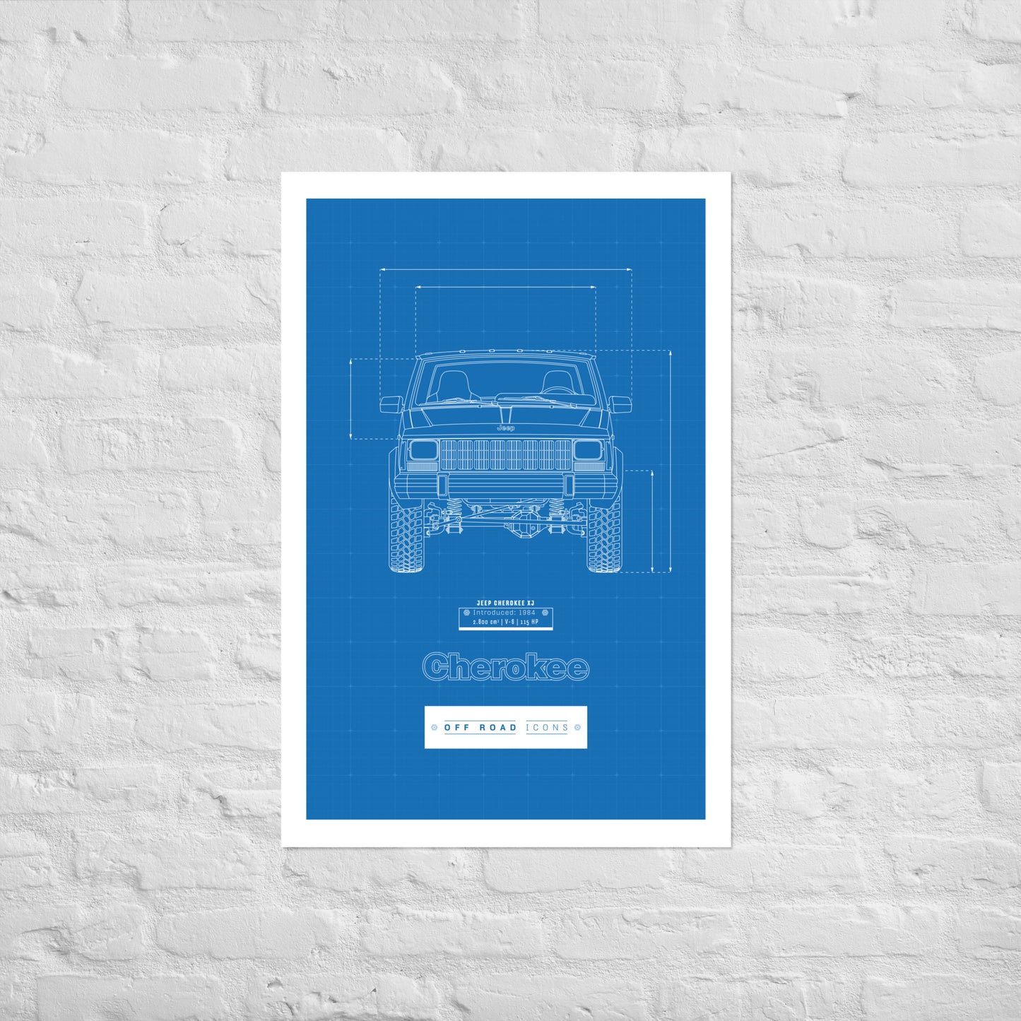 Cherokee, blueprint - Matte Poster