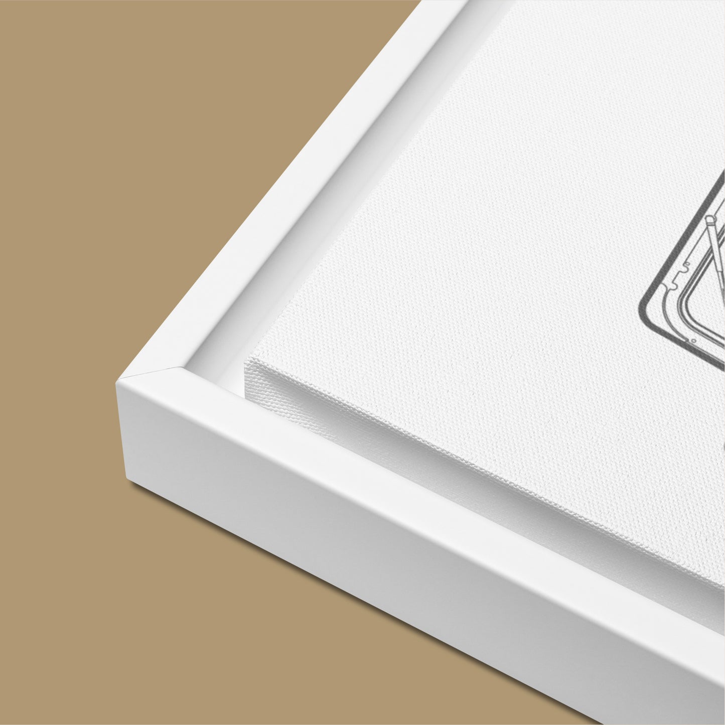 H1, clean badge - Framed canvas