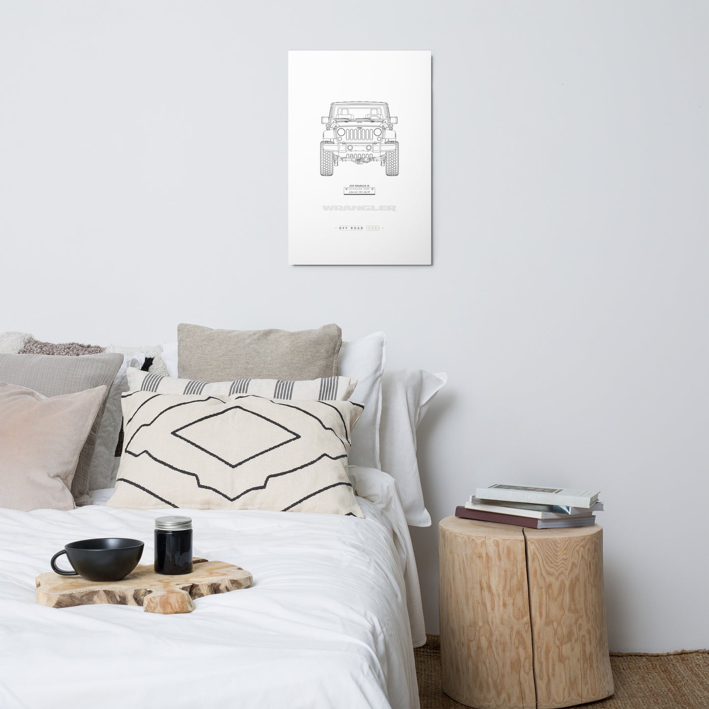 Wrangler, clean blueprint - Metal prints