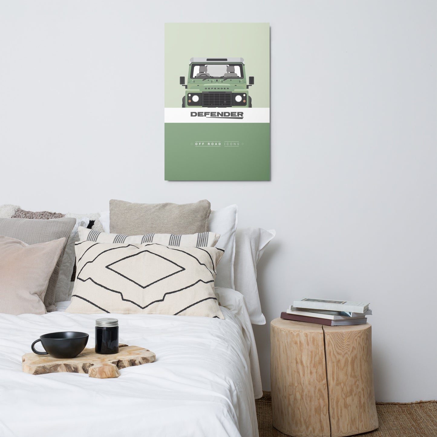 Defender, heritage green - Metal print