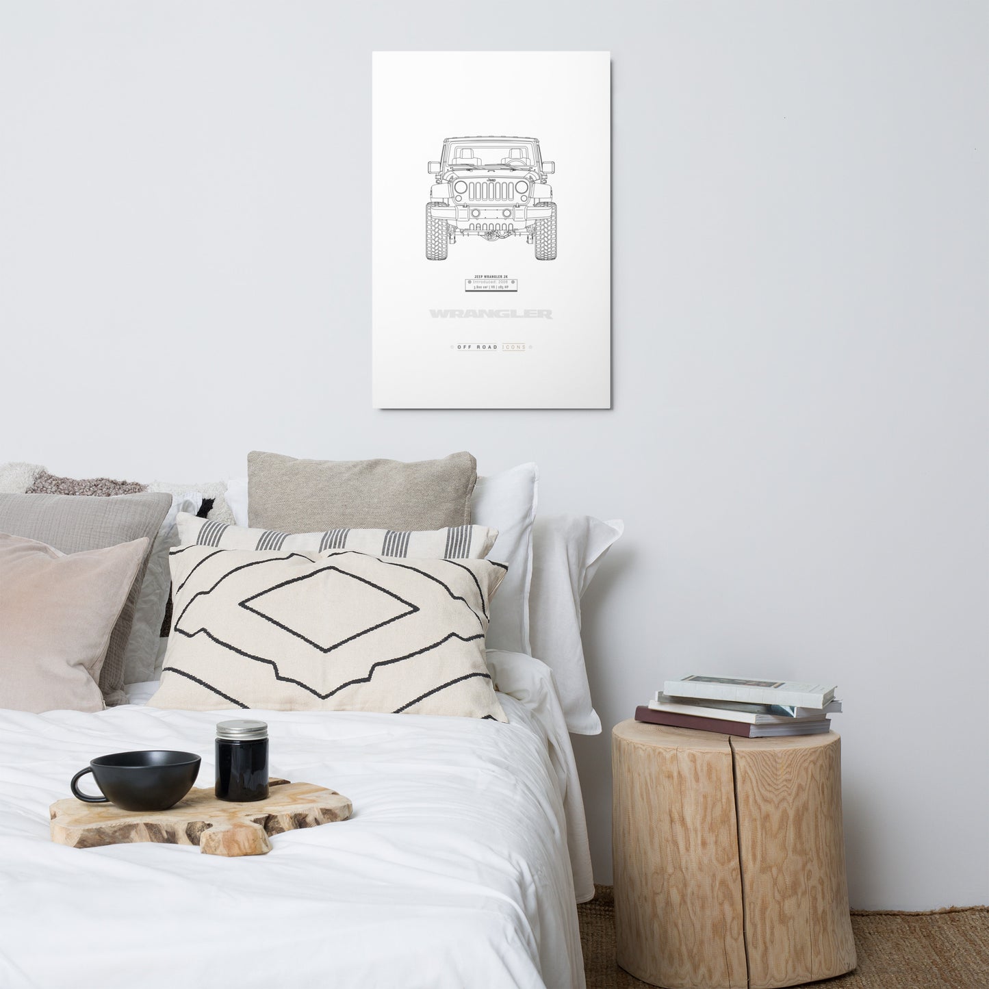 Wrangler, clean blueprint - Metal prints