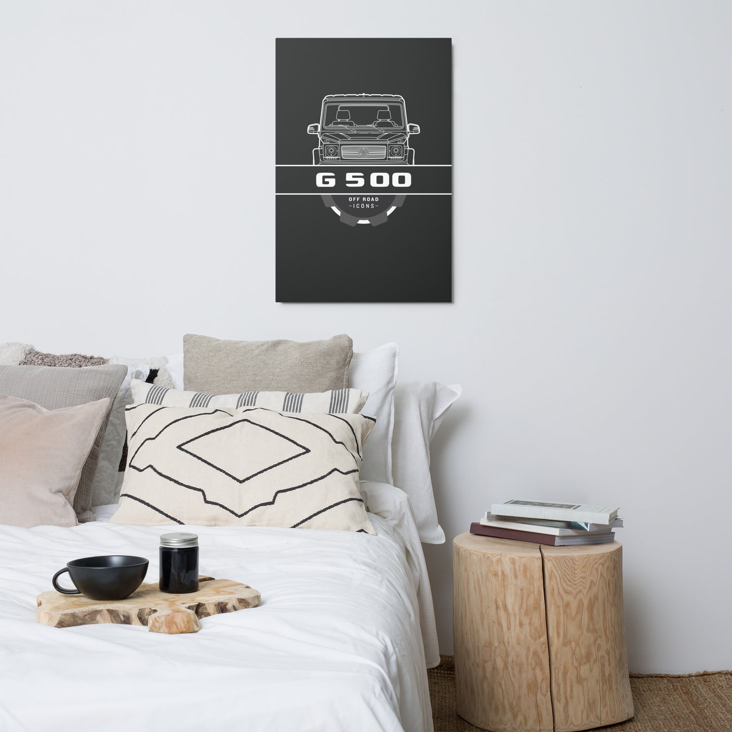 G500, dark badge - Metal prints