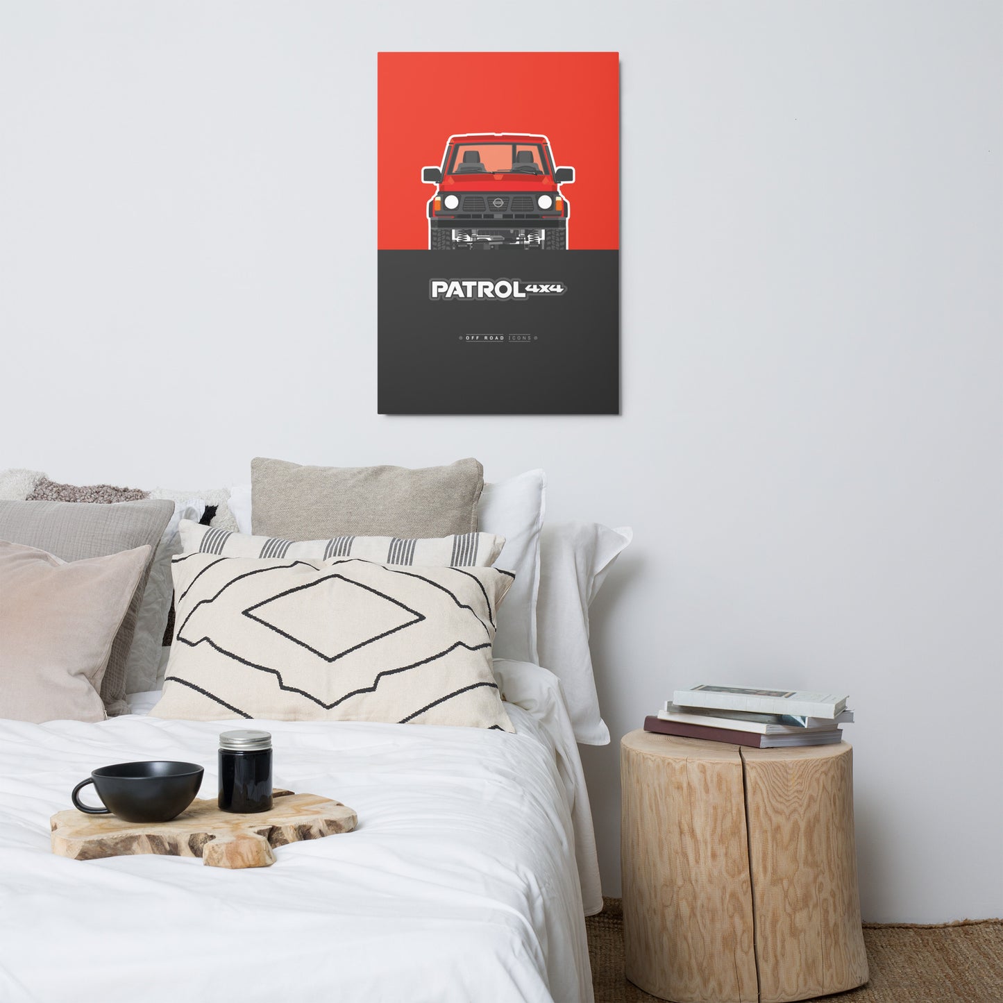 Patrol Y60, ultra red badge - Metal prints