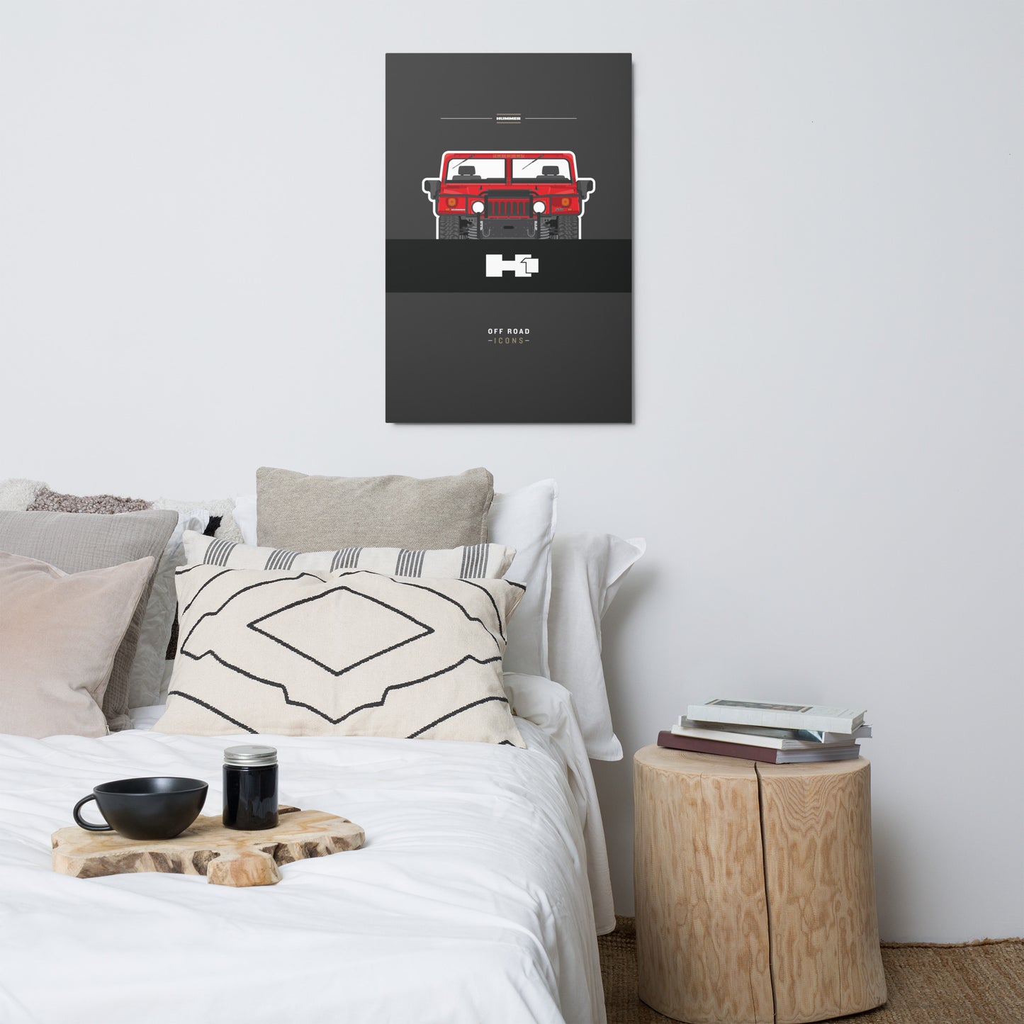H1, red bullet - Metal prints
