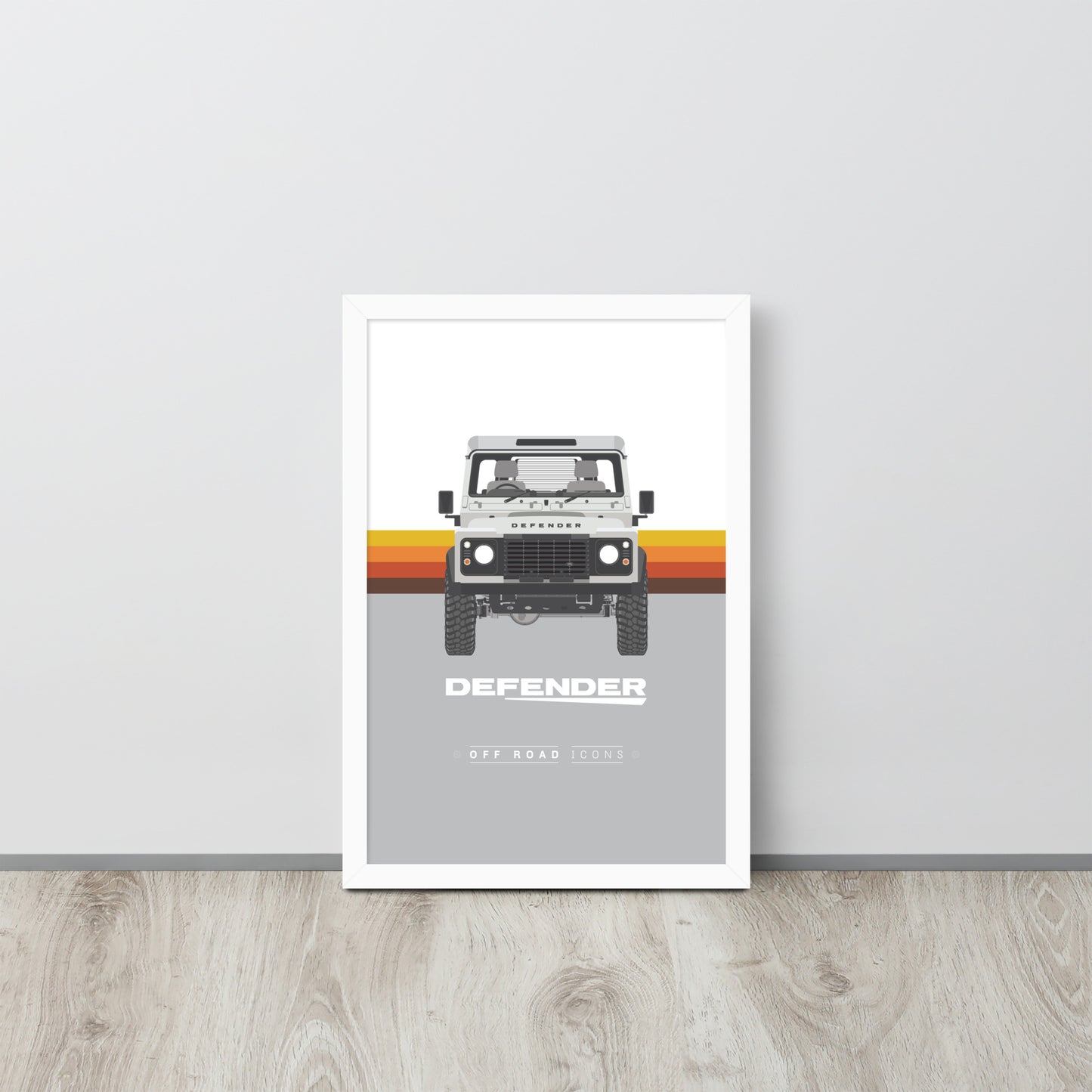 Defender, striped - Framed photo paper poster