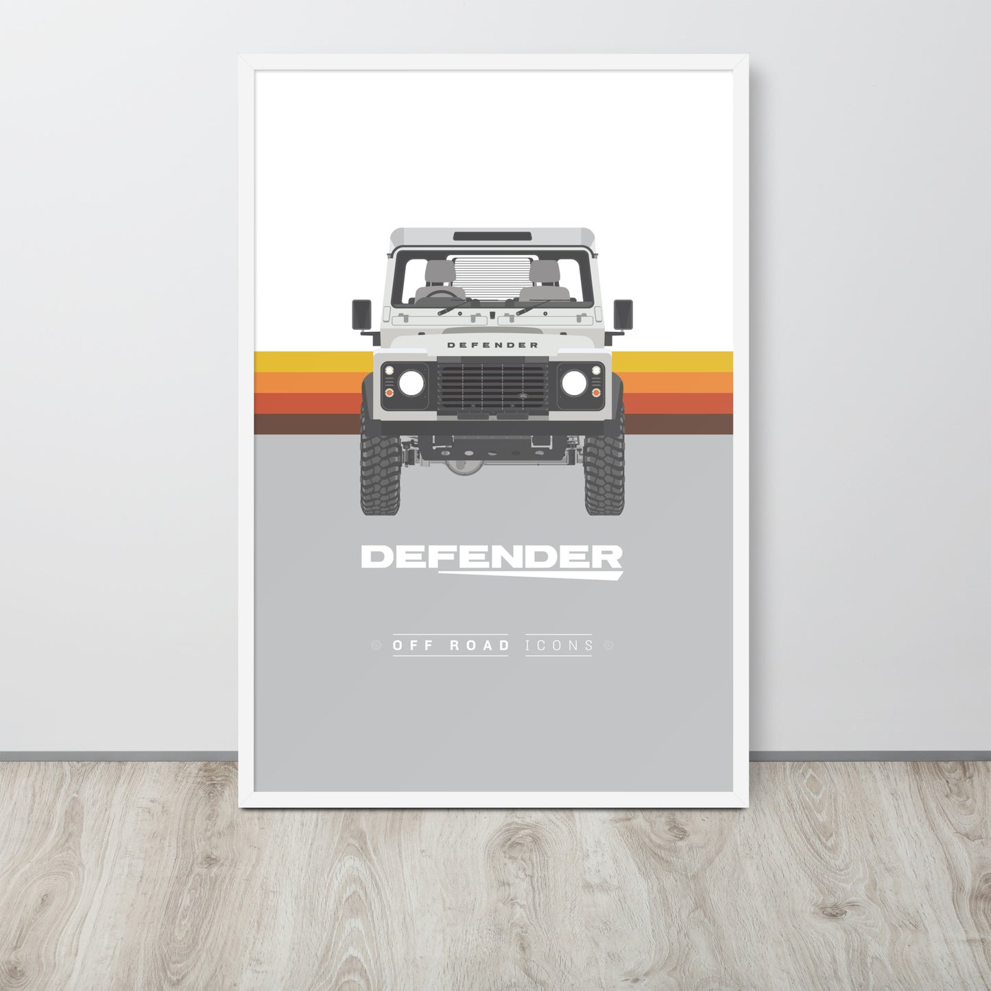 Defender, striped - Framed photo paper poster