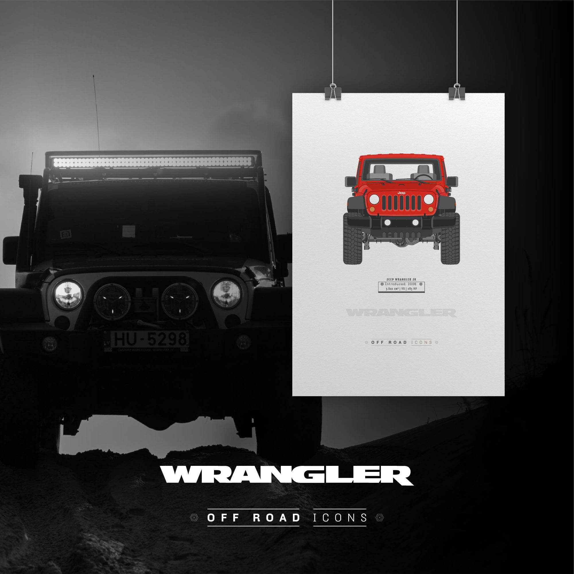 Wrangler art prints – Off-road Icons