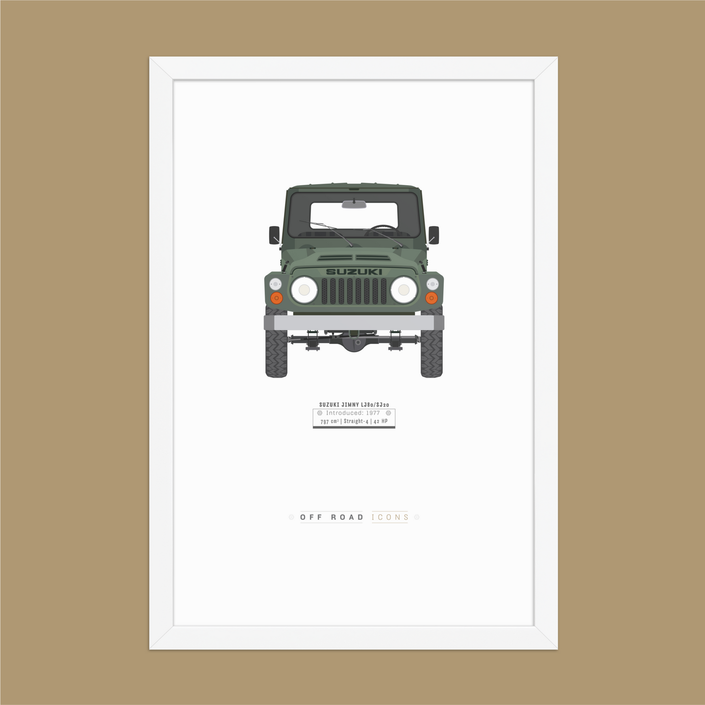 Jimny LJ80, Richmond green - Matte Framed poster