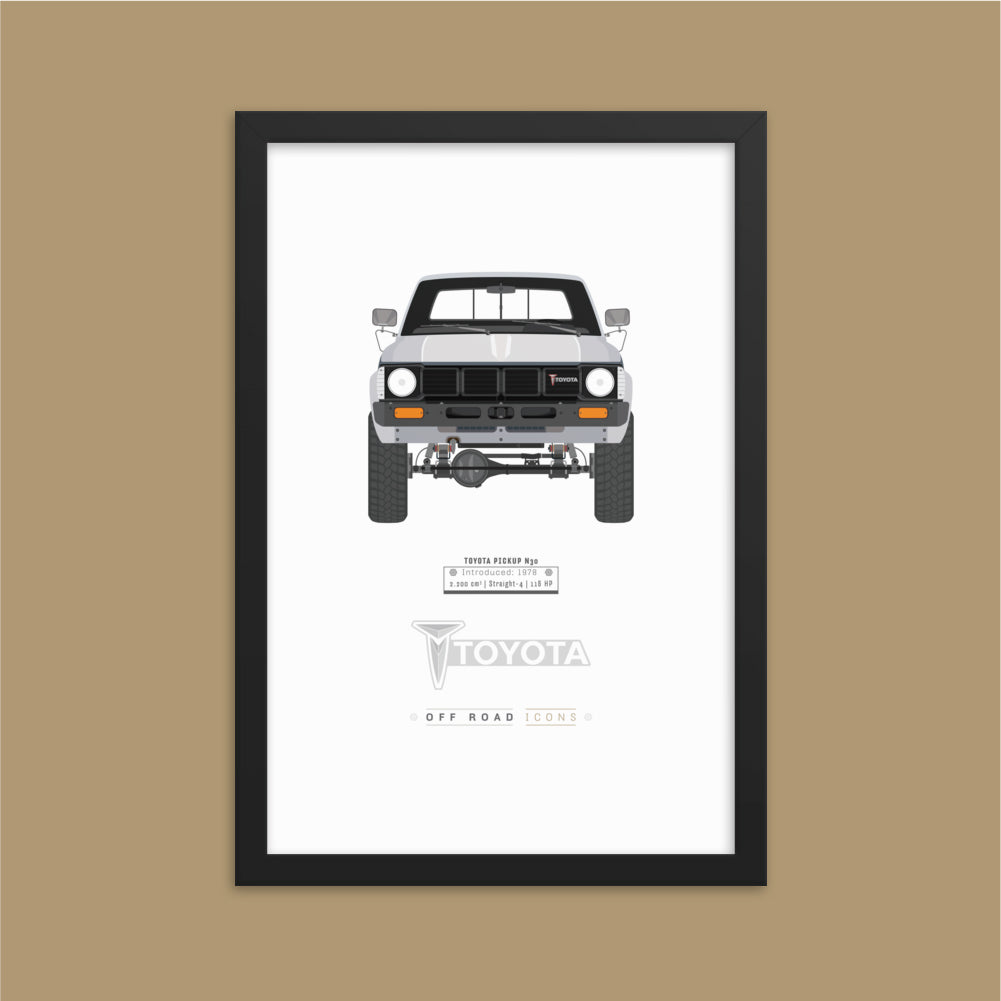 N30 pickup, white - Matte Framed poster