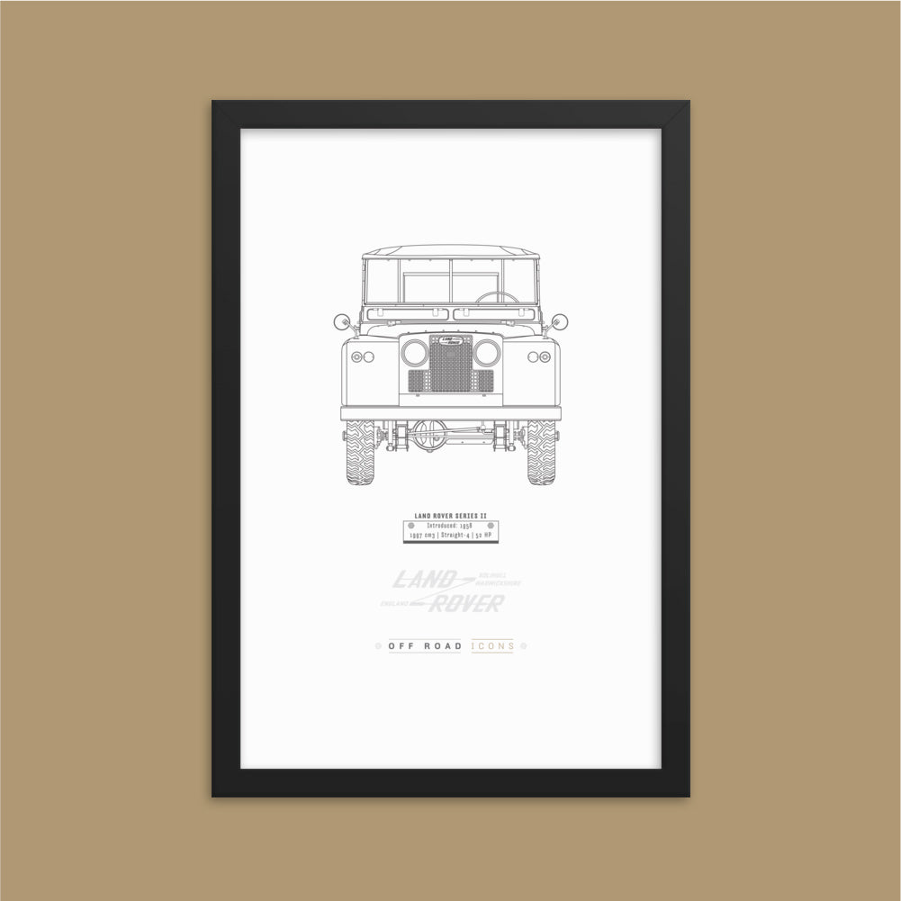 Series II, clean blueprint - Matte Framed poster