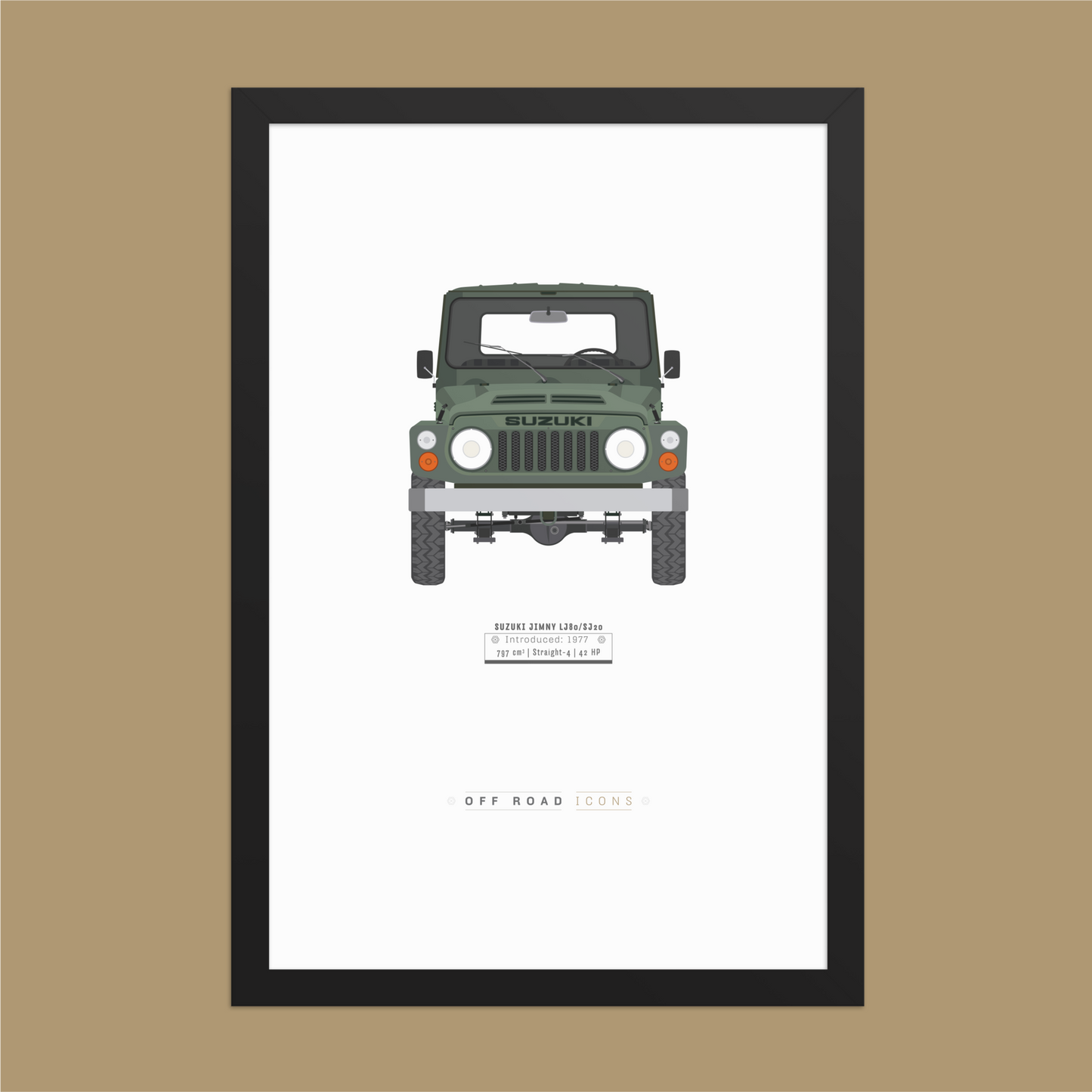 Jimny LJ80, Richmond green - Matte Framed poster