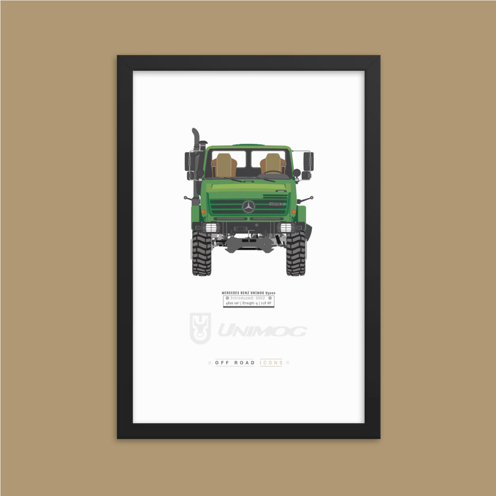 Unimog, lorry green - Matte Framed poster