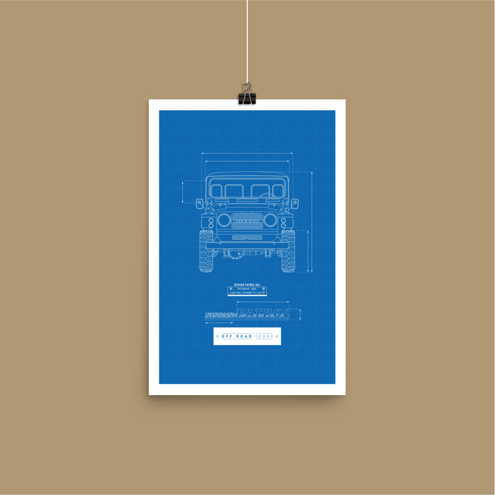 Patrol G60, blueprint - Matte Poster