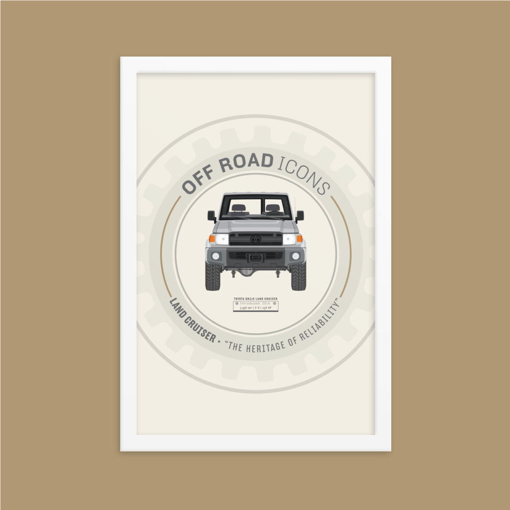 GRJ76, wheel badge - Matte Framed poster