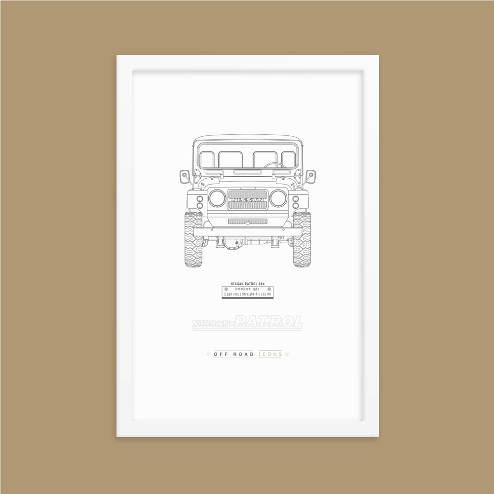 Patrol G60, clean blueprint - Matte Framed poster