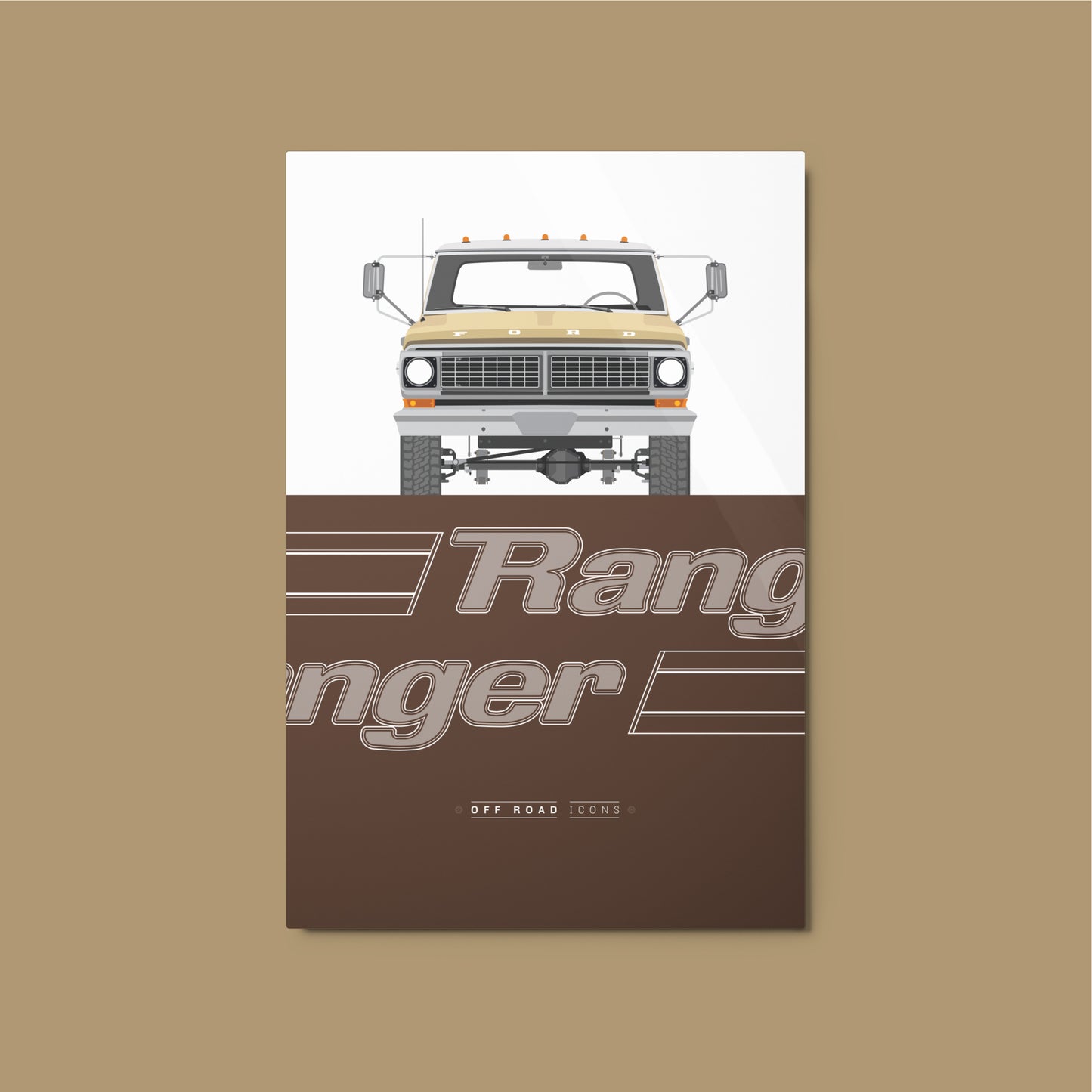 F-250 Ranger, light desert tan - Metal prints