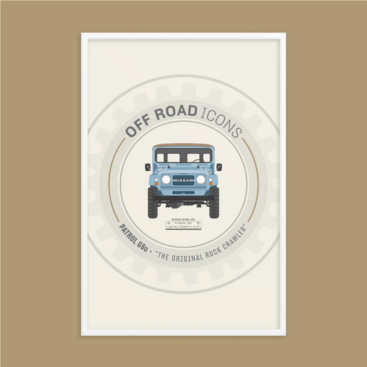 Patrol G60, wheel badge - Matte Framed poster