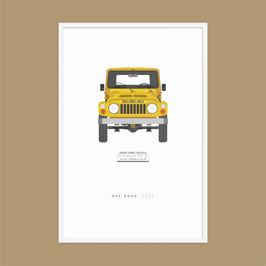 Jimny LJ80, grecian ocher, Matte Framed poster