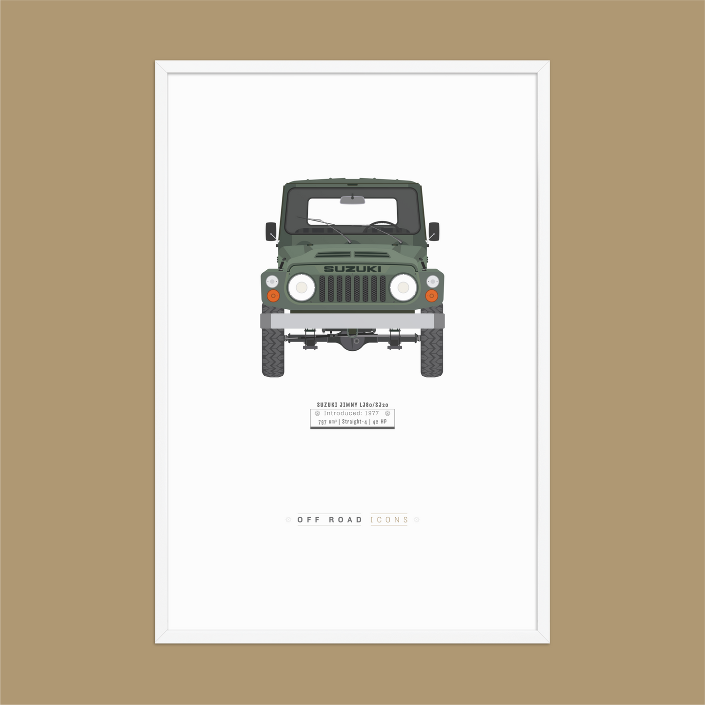 Jimny LJ80, Richmond green - Matte Framed poster