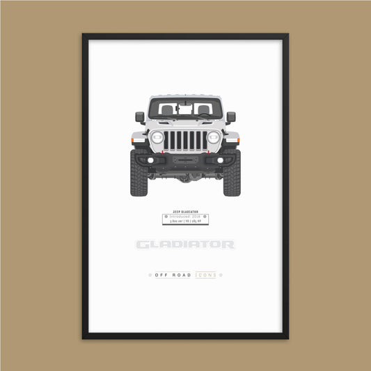 Gladiator, bright white - Matte Framed poster