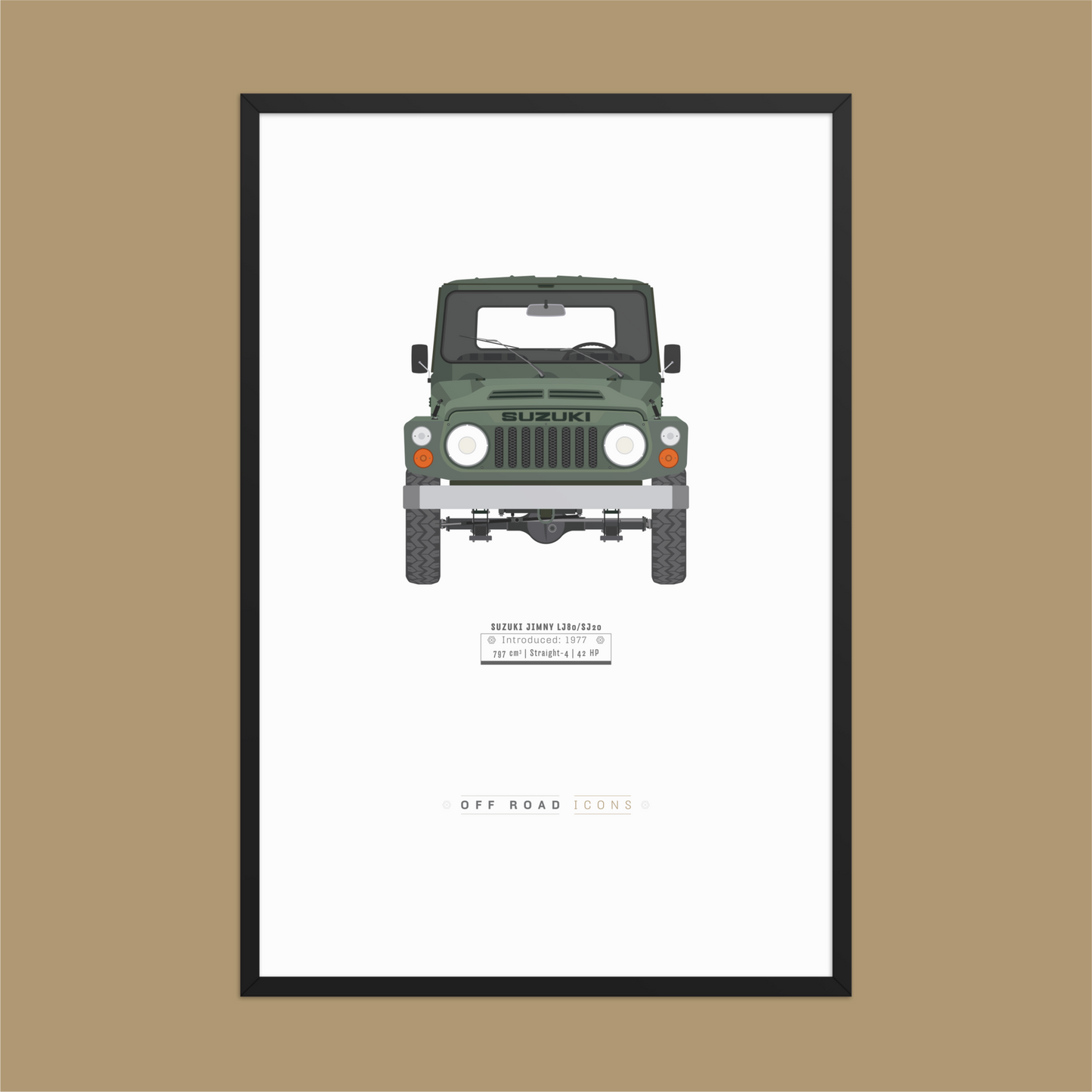 Jimny LJ80, Richmond green - Matte Framed poster