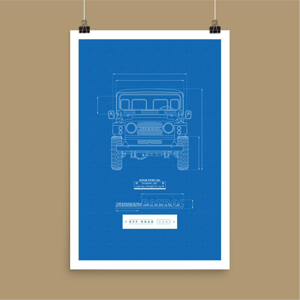 Patrol G60, blueprint - Matte Poster