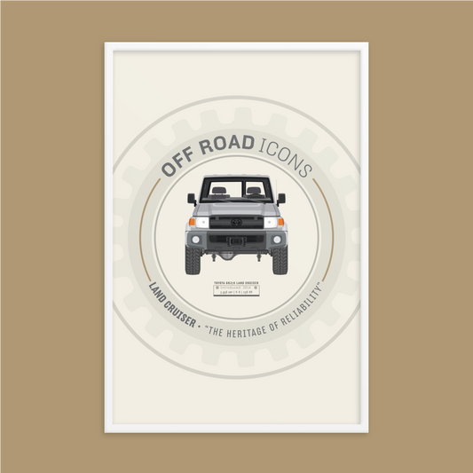 GRJ76, wheel badge - Matte Framed poster