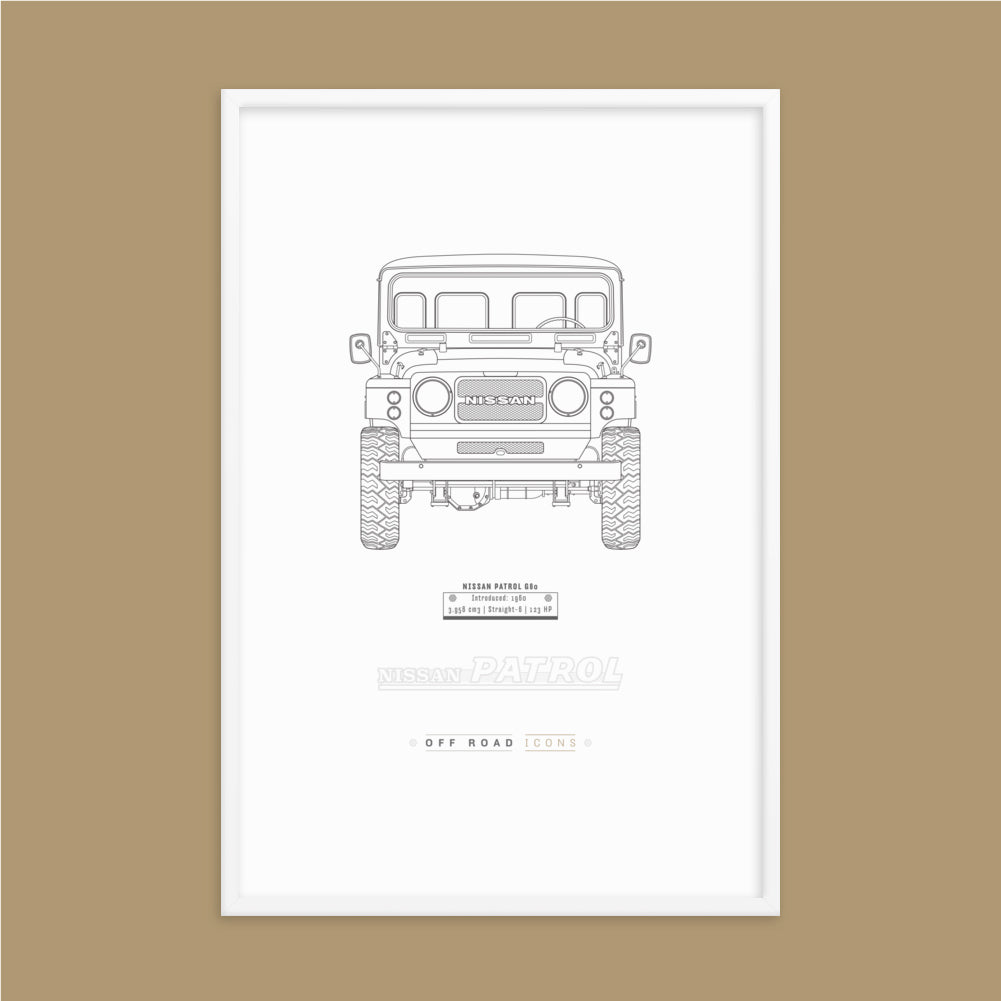 Patrol G60, clean blueprint - Matte Framed poster