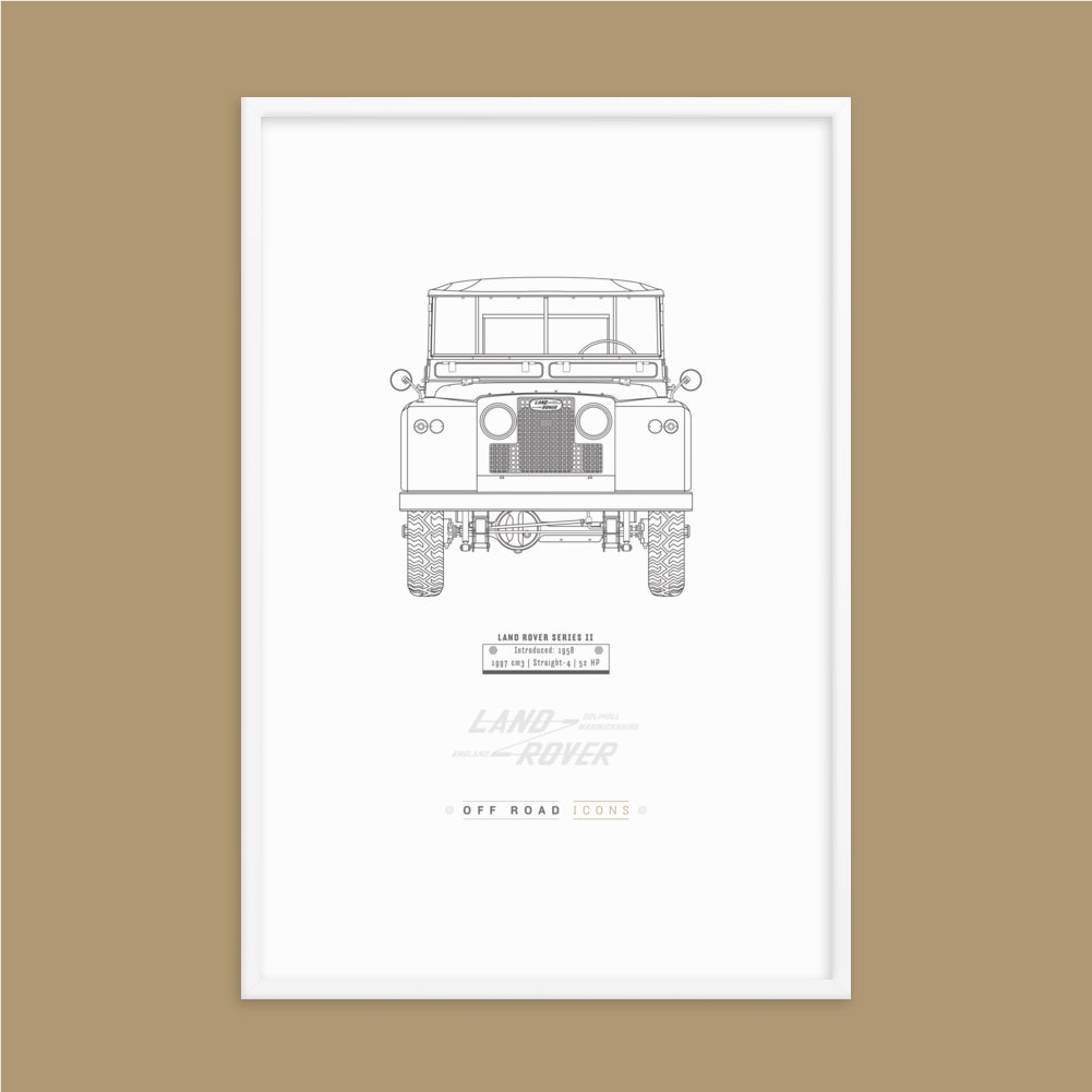 Series II, clean blueprint - Matte Framed poster