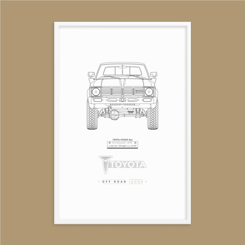 N30 pickup, clean blueprint - Matte Framed poster