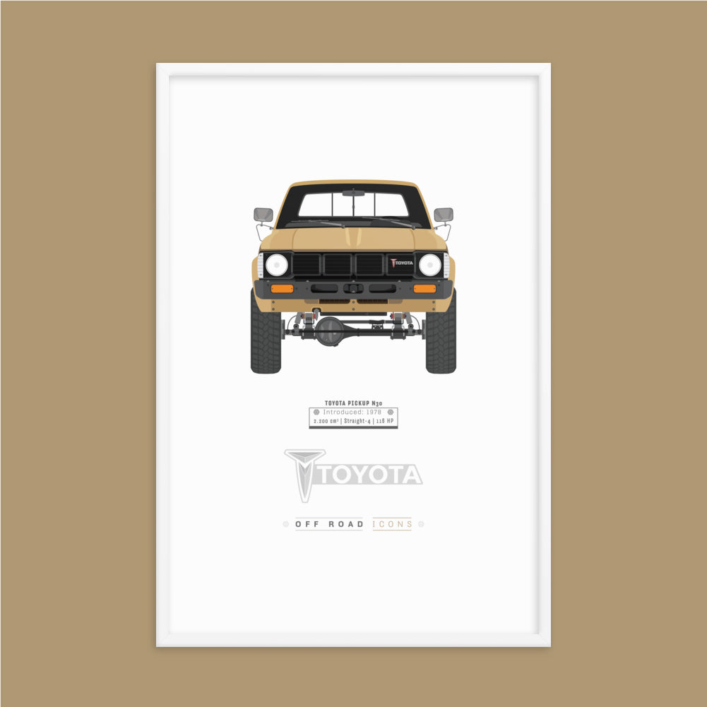 N30 pickup, beige - Matte Framed poster