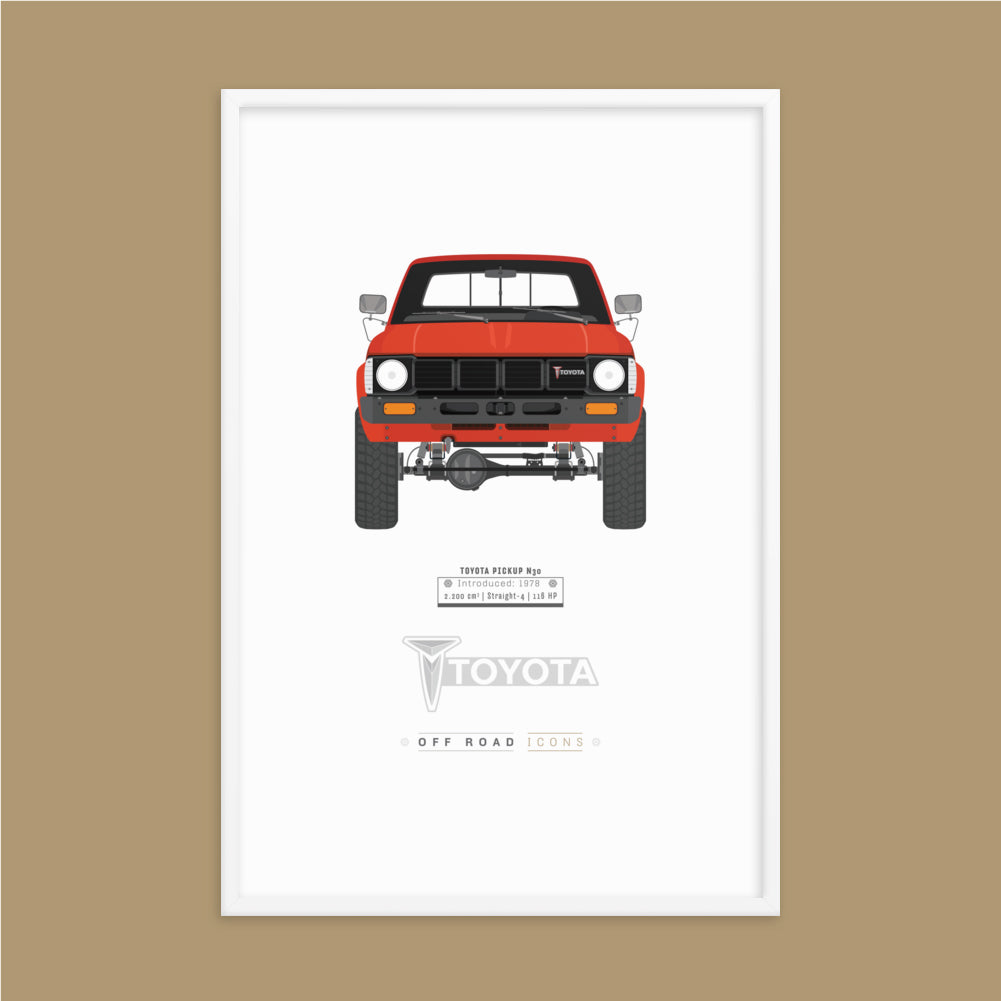 N30 pickup, bright red - Matte Framed poster