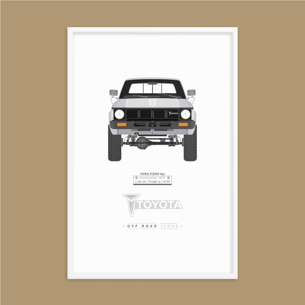 N30 pickup, white - Matte Framed poster