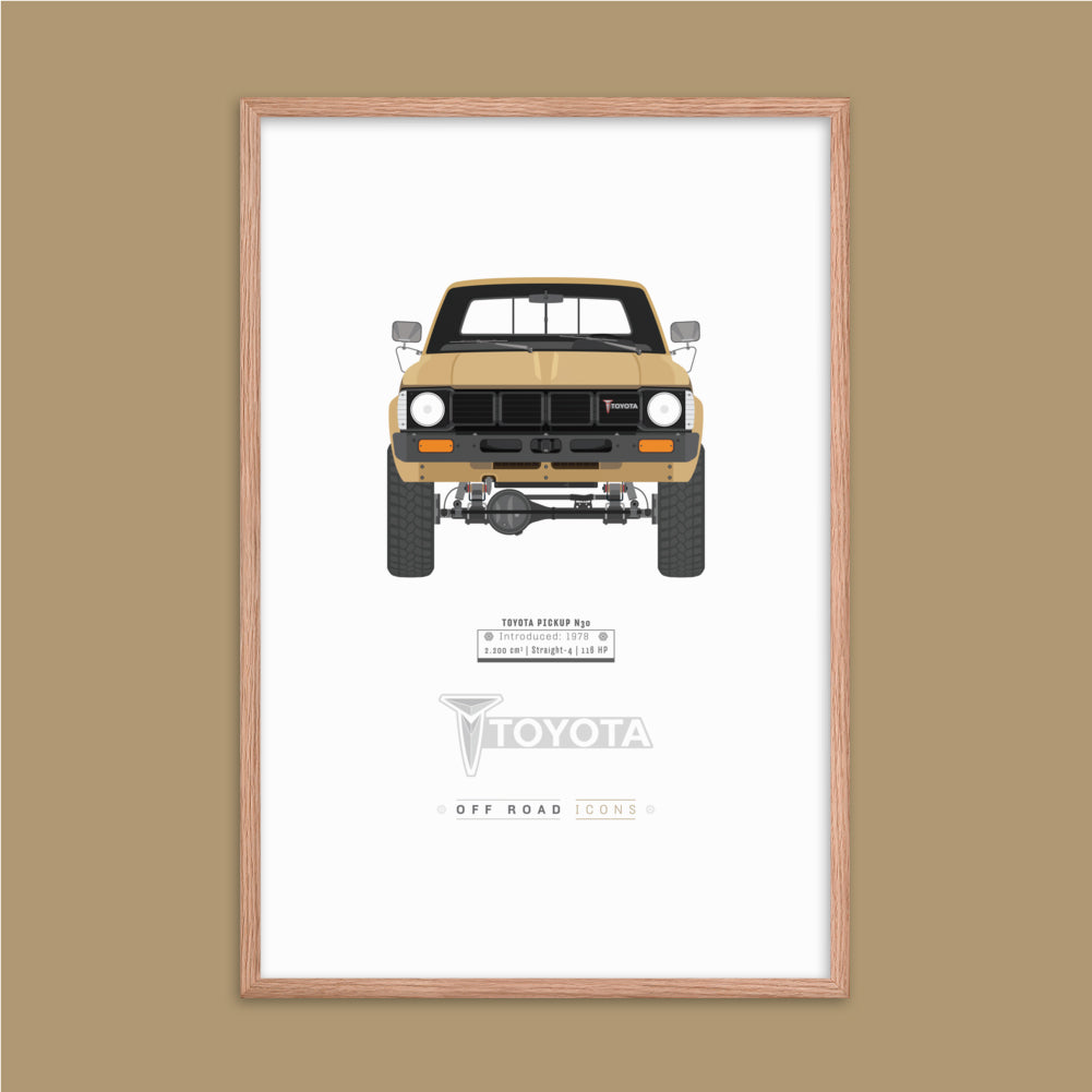 N30 pickup, beige - Matte Framed poster