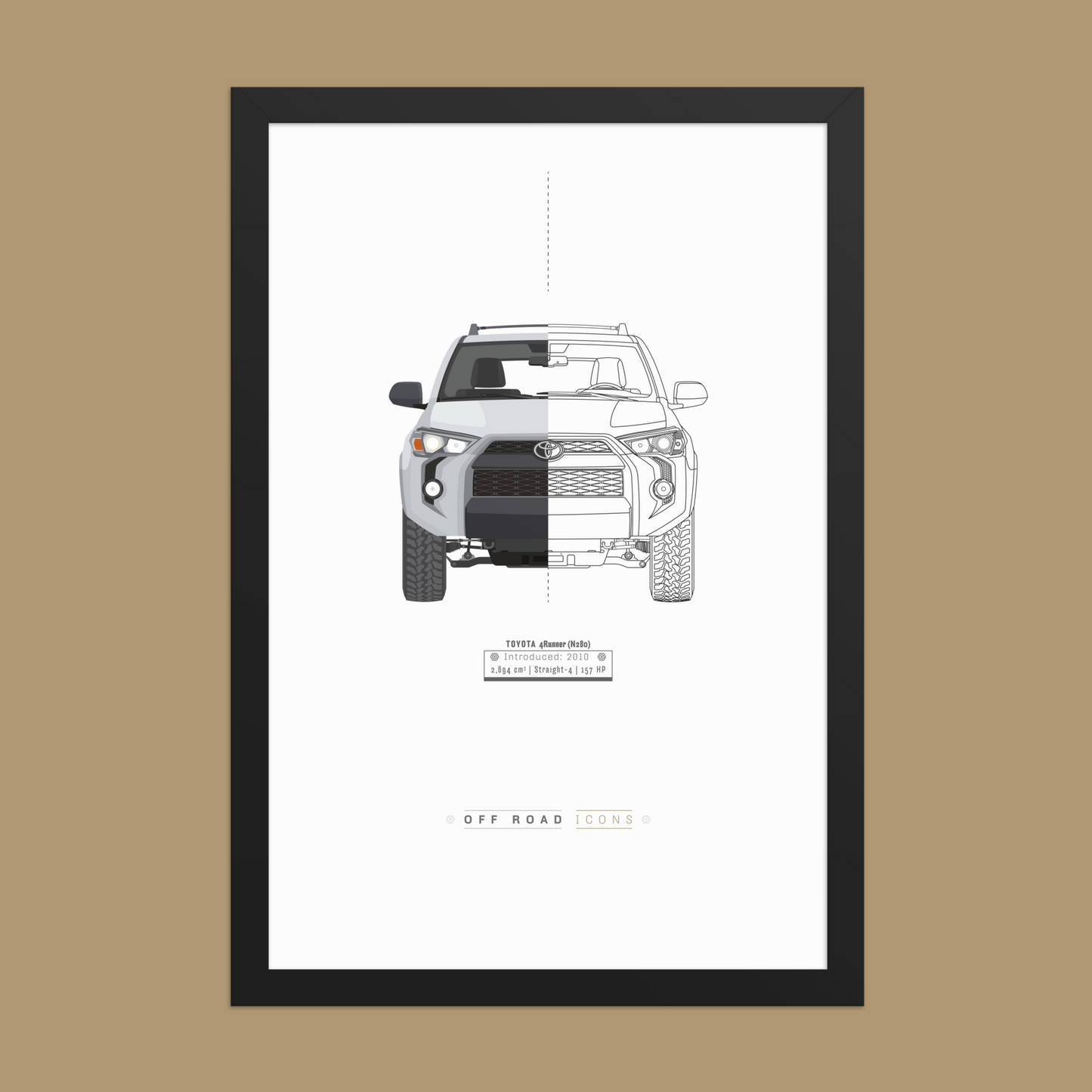 4Runner, Split View - Matte Framed poster