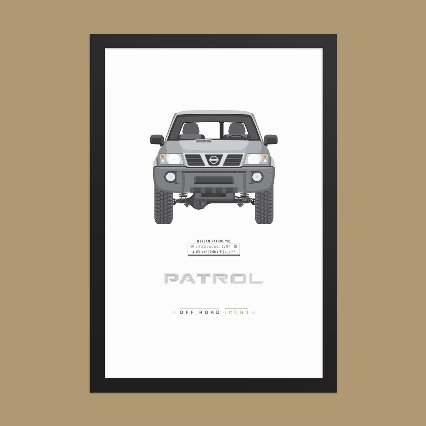 Patrol Y61, Precision Gray - Matte Framed poster