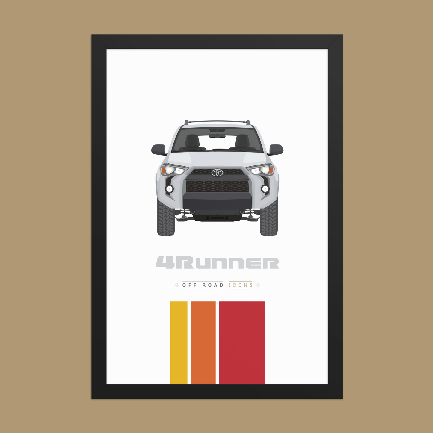 4Runner, TRD Stripes - Matte Framed poster