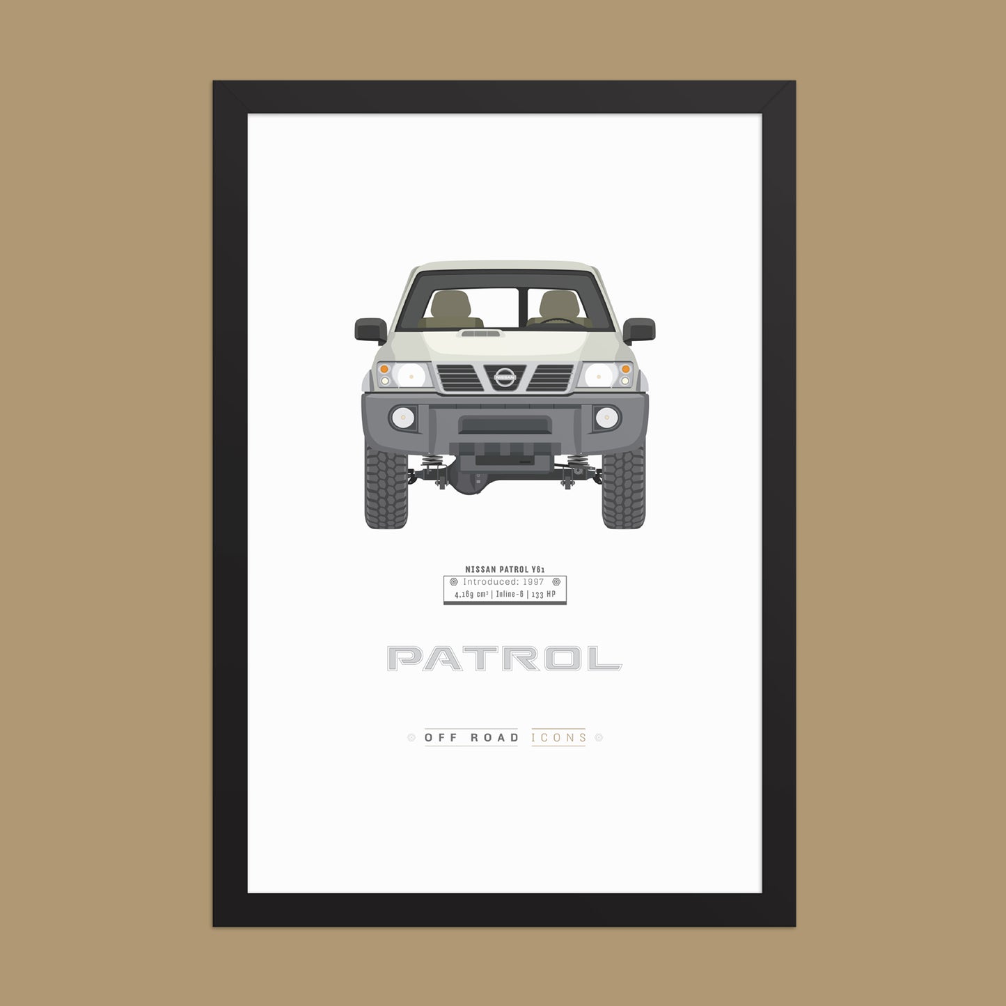 Patrol Y61, Ivory Pearl - Framed poster