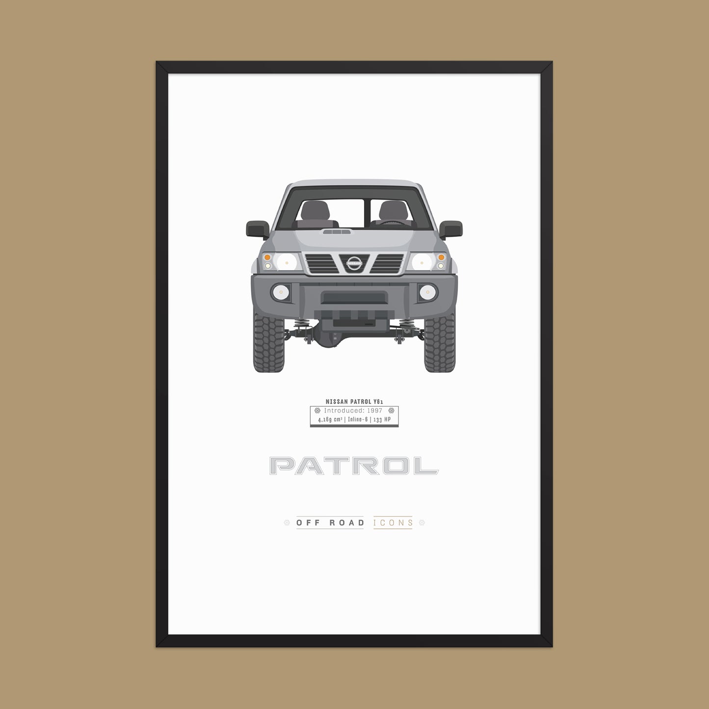 Patrol Y61, Precision Gray - Matte Framed poster