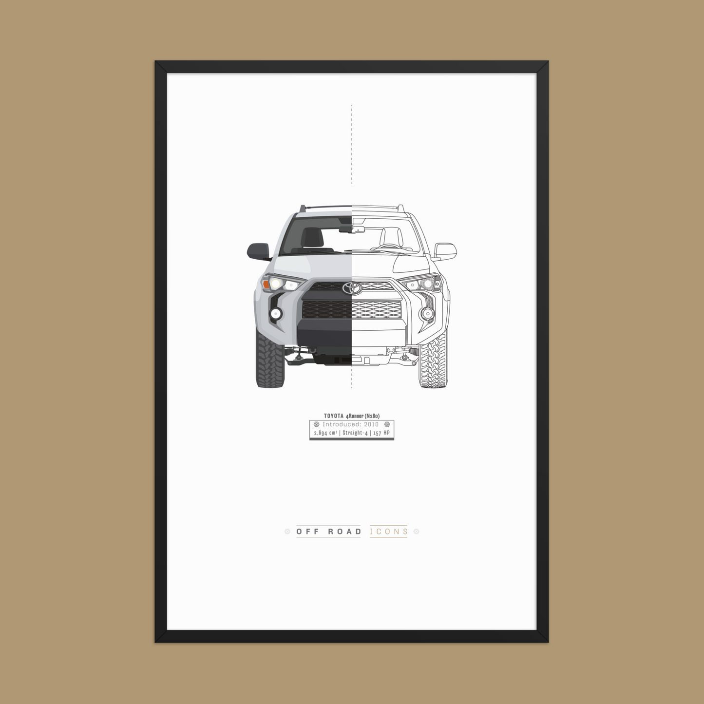 4Runner, Split View - Matte Framed poster